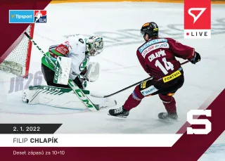 Filip Chlapík SportZoo Tipsport ELH 2021-22 Live /68 č.73