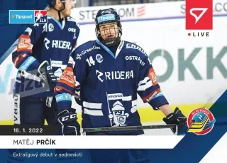 Matěj Prčík SportZoo Tipsport ELH 2021-22 Live /63 č.82
