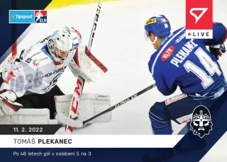 Tomáš Plekanec SportZoo Tipsport ELH 2021-22 Live /96 č.99