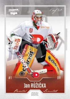 Růžička Jan Goal Cards Dotisk 2022-23 Dotisk Silver 1 of 60 č.471
