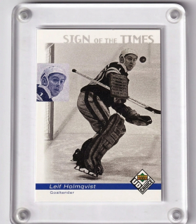 Holmqvist Leif UD Choice Sweden 1998-99 Sign of the Times (legend) č.212