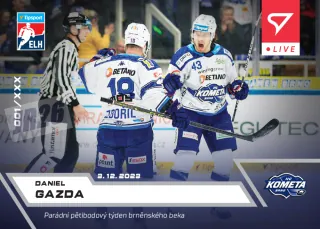 Daniel Gazda SportZoo Tipsport ELH 2023-24 LIVE / č.L-26