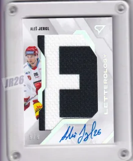 Jergl Aleš SportZoo Tipsport 2023-24 I.série Letterology AUTO /9 č.LL-AJ