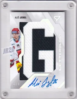 Jergl Aleš SportZoo Tipsport 2023-24 I.série Letterology AUTO /9 č.LL-AJ