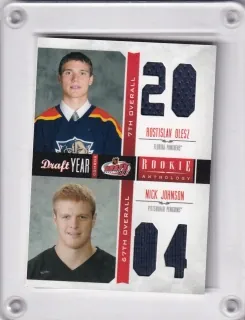 Olesz Rostislav Panini Rookie Anthology 2011-12 Draft Year Material jersey + Nick Johnson č.32