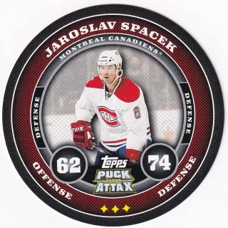 Špaček Jaroslav Topps Puck Attax 2009 č.JASP