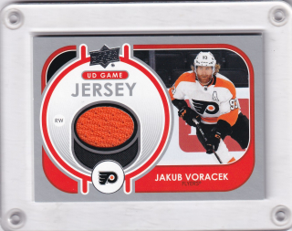 Voráček Jakub Upper Deck 2021-22 Game Jersey oranžová č.GJ-JV