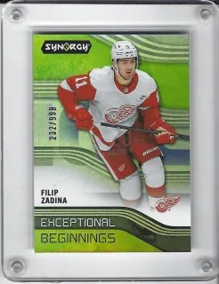 Zadina Filip Upper Deck Synergy 2019-20 Exceptional Beginnings - Green / 999 č.EB-4
