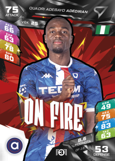 Quadri Adebayo Adediran SportZoo Duel 2026/27 On Fire č.OF-18