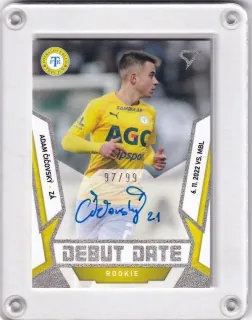 Čičovský Adam SportZoo Fortuna liga 2022-23 II.série Debut Date Rookie AUTO /99 č.DRS-AC