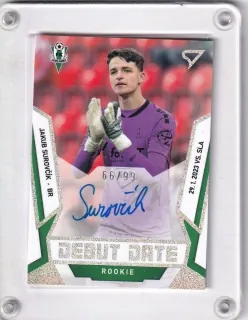 Surovčík Jakub SportZoo Fortuna liga 2022-23 II.série Debut Date Rookie AUTO /99 č.DRS-JS