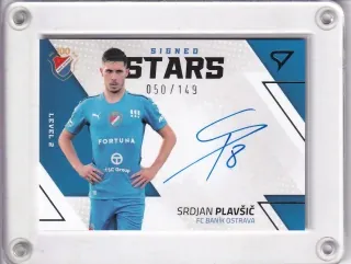 Plavšić Srdjan SportZoo Fortuna liga 2022-23 II.série Signed Stars - Level 2 - /149 č.SL2-SP