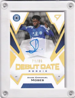 Moses Amasi Emmanuel SportZoo Fortuna liga  2023-24 II.série Debut Date Rookie AUTO /80 č.DRS-AM