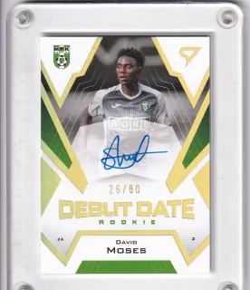 Moses David SportZoo Fortuna liga  2023-24 II.série Debut Date Rookie AUTO /80 č.DRS-DM