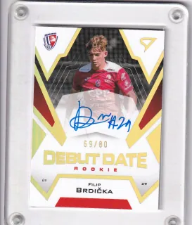 Brdička Filip SportZoo Fortuna liga  2023-24 II.série Debut Date Rookie AUTO /80 č.DRS-FB