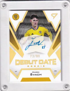 Švach Marek SportZoo Fortuna liga  2023-24 II.série Debut Date Rookie AUTO /80 č.DRS-MS