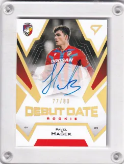 Hašek Pavel SportZoo Fortuna liga  2023-24 II.série Debut Date Rookie AUTO /80 č.DRS-PH