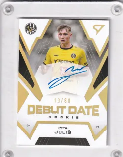 Juliš Petr SportZoo Fortuna liga  2023-24 II.série Debut Date Rookie AUTO /80 č.DRS-PJ