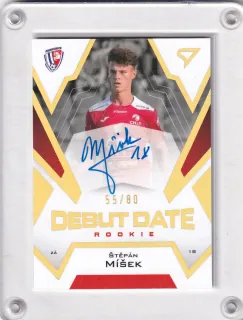 Míšek Štěpán SportZoo Fortuna liga  2023-24 II.série Debut Date Rookie AUTO /80 č.DRS-SM