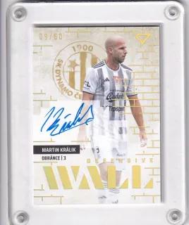 Králik Martin SportZoo Fortuna liga  2023-24 II.série Defensive Wall AUTO /60 č.DWS-KR