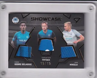  Theo Gebre Selassie - Christian Frýdek - Jan Mikula SportZoo Fortuna liga  2023-24 II.série Showcase /15			  č.SC-GFM