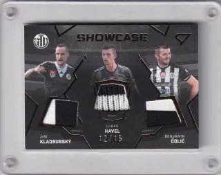  Jiří Kladrubský - Lukáš Havel - Benjamin Čolić SportZoo Fortuna liga  2023-24 II.série Showcase /15  č.SC-KHC