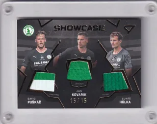  David Puškáč - Jan Kovařík - Lukáš Hůlka SportZoo Fortuna liga  2023-24 II.série Showcase /15			  č.SC-PKH