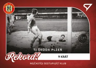 NEJČASTĚJI SESTUPUJÍCÍ KLUB SportZoo Dekády Fotbalové ligy 2023 Rekord! č.R-005