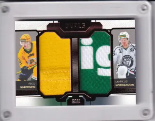 Riku Sihvonen / Markus Korkiakoski  Goal Cards Dotisk 2022-23 Dual Jersey Bronze /30 č.DJ-04