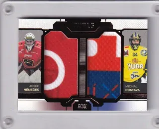 Josef Němeček / Michal Postava  Goal Cards Dotisk 2022-23 Dual Jersey Bronze /30 č.DJ-05