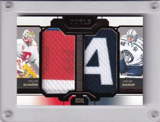 Milan Klouček / Jakub Soukup  Goal Cards Dotisk 2022-23 Dual Jersey č.DJ-13