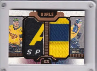 Patrik Miškář / Zdeněk Sedlák  Goal Cards Dotisk 2022-23 Dual Jersey Gold /10 č.DJ-15