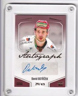 Ostřížek David Goal Cards 2022-23 Autograph /49 č.A24