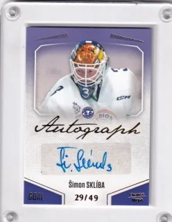 Sklíba Šimon Goal Cards 2022-23 Autograph /49 č.A25