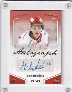 Michálek Jakub Goal Cards 2022-23 Autograph /49 č.A58