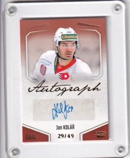 Kolář Jan Goal Cards 2022-23 Autograph /49 č.A62