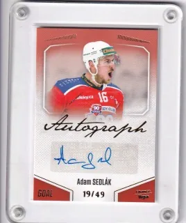 Sedlák Adam Goal Cards 2022-23 Autograph /49 č.A69