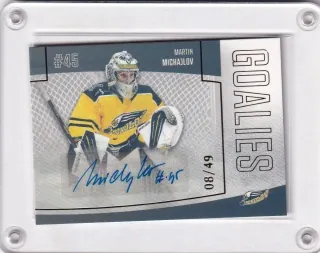 Michajlov Martin Goal Cards 2022-23 Goalies Autograph /49 č.G04