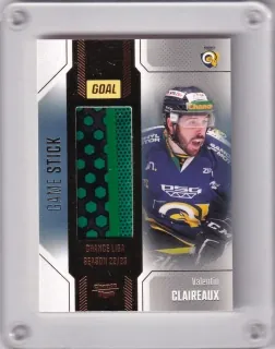 Claireaux Valentin Goal Cards 2022-23 Game Used Stick /35 č.GUS-28