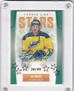 Novák Jan Goal Cards 2022-23 Chance liga Stars Autograph /49 č.S03