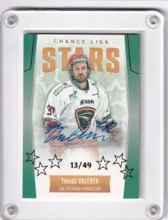 Valenta Tomáš Goal Cards 2022-23 Chance liga Stars Autograph /49 č.S04