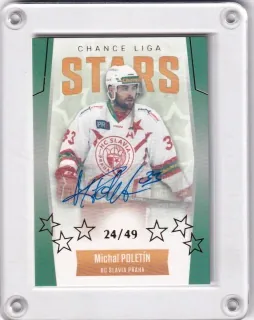 Poletín Michal Goal Cards 2022-23 Chance liga Stars Autograph /49 č.S08