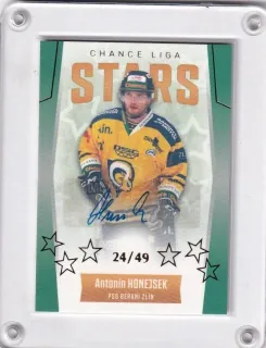 Honejsek Antonín Goal Cards 2022-23 Chance liga Stars Autograph /49 č.S14