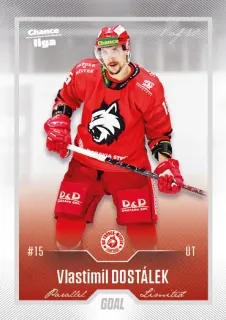 Dostálek Vlastimil Goal Cards II.serie 2022-23 Silver 1of60 č.336