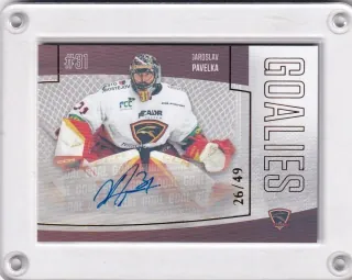 Pavelka Jaroslav Goal Cards II.serie 2022-23 Goalies Autograph /49 č.G22