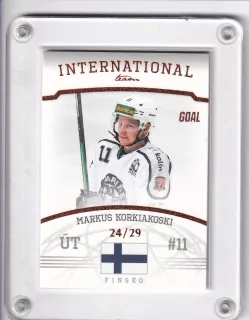 Korkiakoski Markus Goal Cards II.serie 2022-23 International Team Parallel /29 č.IT08