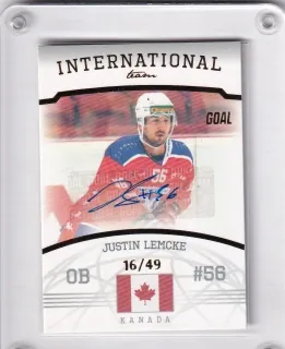 Lemcke Justin Goal Cards II.serie 2022-23 International Team Autograph /29 č.IT14