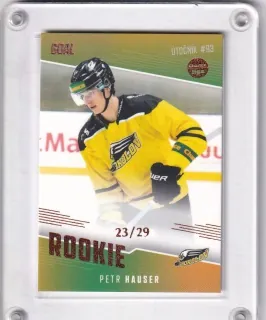 Hauser Petr Goal Cards II.serie 2022-23 Rookie Parallel /49 č.RO05
