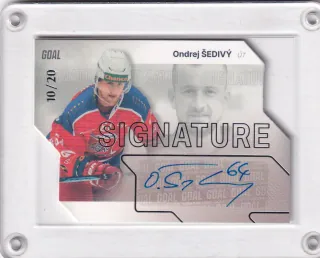 Šedivý Ondrej Goal Cards I.série 2023-24 I.série Autograph Silver /20 č.AUS-19