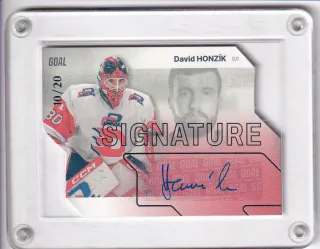 Honzík David Goal Cards I.série 2023-24 I.série Autograph Silver /20 č.AUS-43
